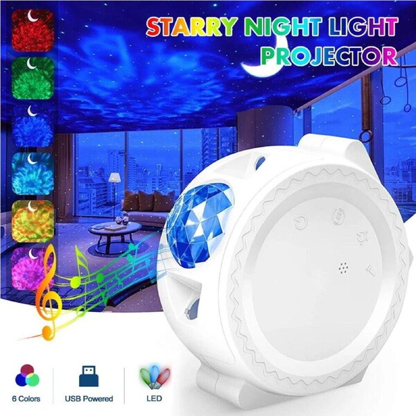 3D Ocean Star Sky 3In1 LED Galaxy Starry Night Light Projector Party Lamp Gift