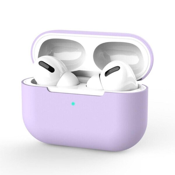 Light Purple Airpods Silicone Case Pro Shockproof Slim Soft Protective Cover