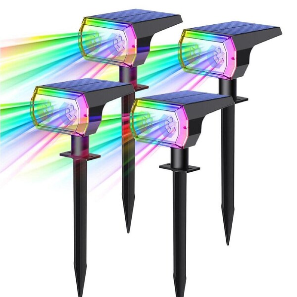 Outdoor Color Changing Garden Landscape Spotlights Waterproof Solar Spot lights