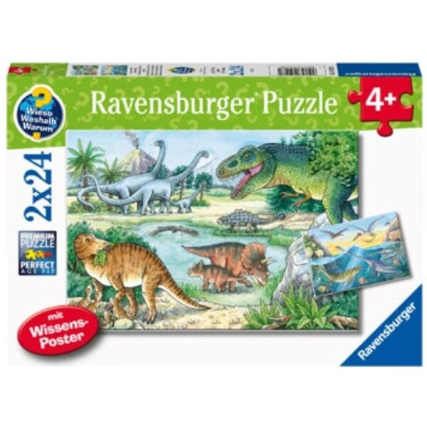 Dinosaurs of Land and Sea (2x24pc) Ravensburger