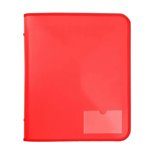 Marbig 2 D-Ring A4 Zipper Binder 25mm w/ Tech Case File Document Organiser Red