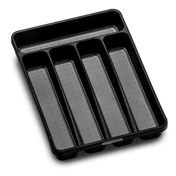 Madesmart Mini 5 Compartment Cutlery Tray Home/Kitchen Organiser 32x5cm BLK