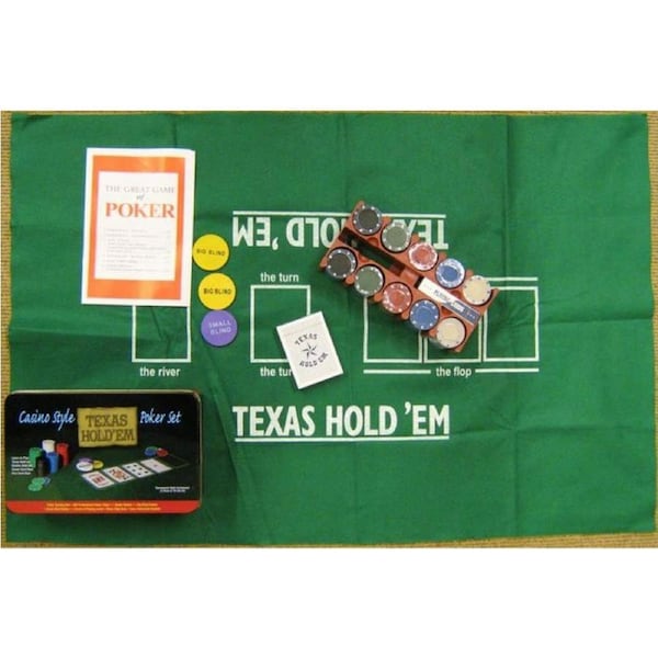 Poker Chips - 200 Texas Holdem (Rectangular Tin)