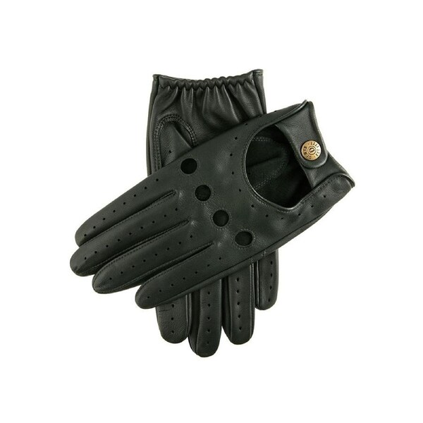 Dents Delta Mens Classic Leather Driving Gloves Classic Luxury - Racing Green Small