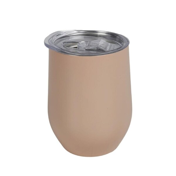 Good Vibes Outdoor Wine Tumbler Double Walled Stainless Steel 295ml Terra Blush