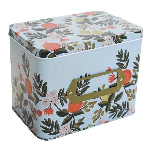 Citrus 16cm Metal Tin Home/Kitchen Decorative Canister Storage Organiser Box