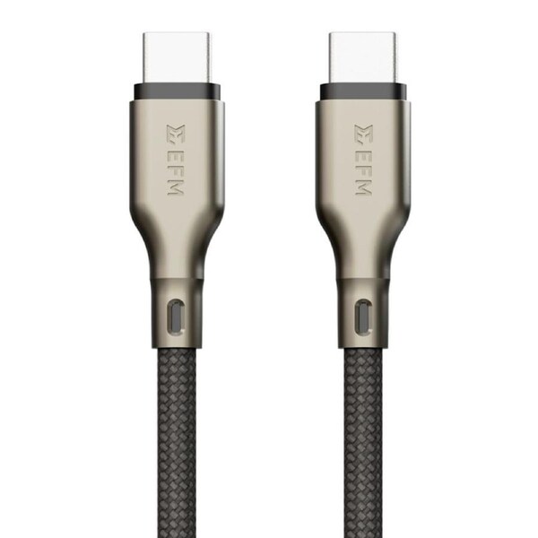 [EFCAP1U990BLA] EFM USB-C Pro Power and Data Cable - With Aramid Fibre Reinforcement 1M, Black