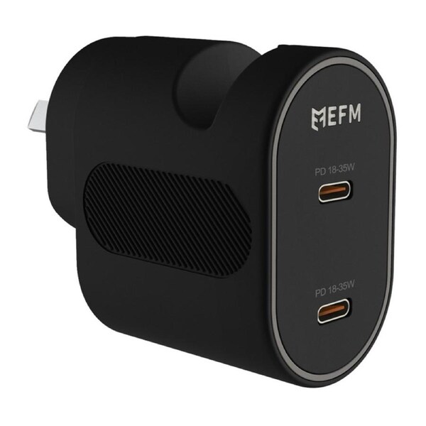 EFM 35W Dual Port Wall Charge - With Power Delivery and PPS [EFPW35U932BLA]
