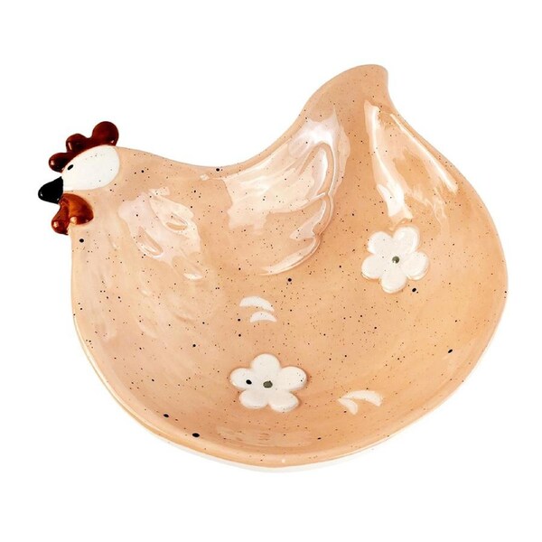 Urban 17cm Ceramic Country Chicken Dish Plate Home/Room Tabletop Decor Pink