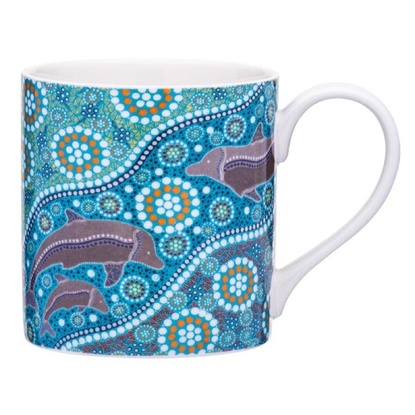Ashdene Maarakool Art 350ml Coffee Mug Tea Cup New Bone China Dolphins Dreaming