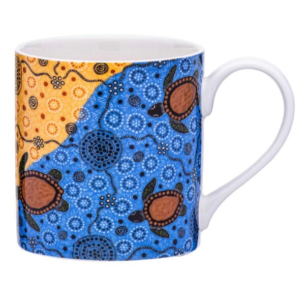 Ashdene Maarakool Art 350ml Coffee Mug Tea Cup New Bone China Turtles Dreaming