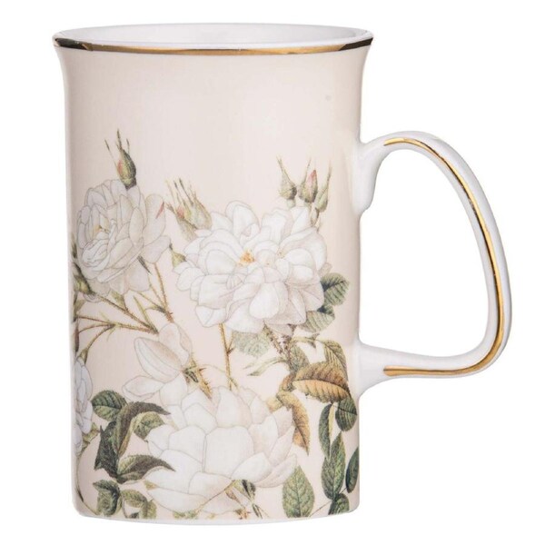 Ashdene Elegant Rose Fine Bone China 11.5cm Coffee/Tea Mug Cup w/ Handle Cream