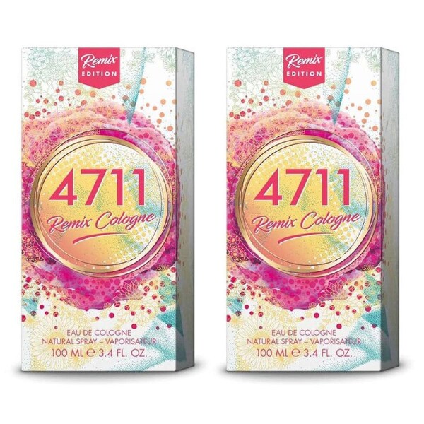 2PK Mulhens 4711 Remix Neroli 100ml EDC Eau De Cologne Spray Fragrance For Women
