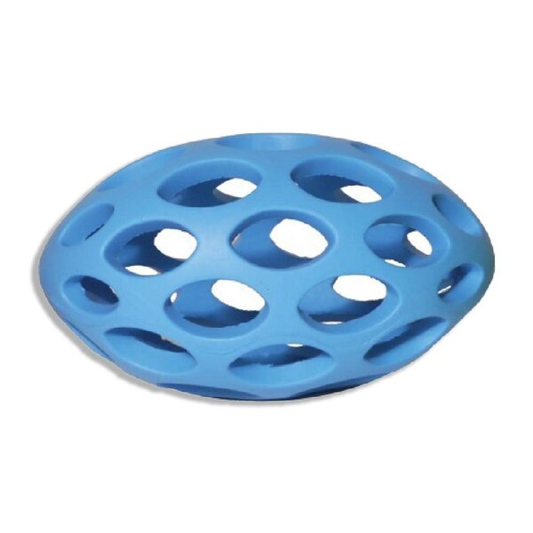 Rosewood Cyber Rubber 16cm Lattice Rugby Ball Pet Dog Interactive Toy Assorted