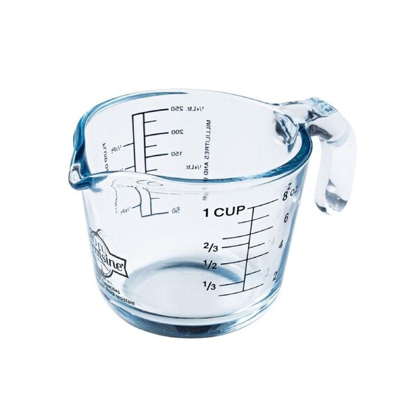 Cuisine Glass 0.25L Measuring Jug Kitchen Baking/Cooking Cup Beaker w/Handle CLR