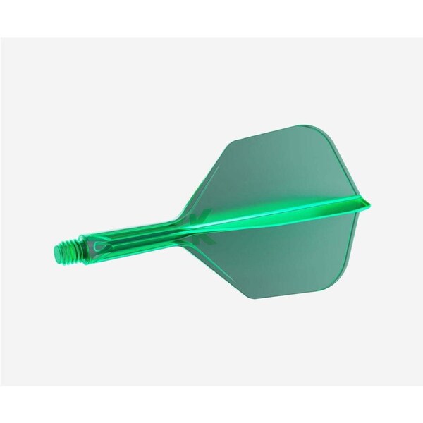 Target K-Flex Moulded Flight & Shaft No.6 Dart Stem Game Accessory Short Green