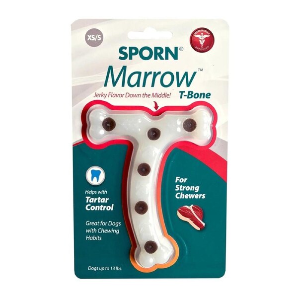 Sporn X-Small/Small Marrow T-Bone Dog Chew Toy