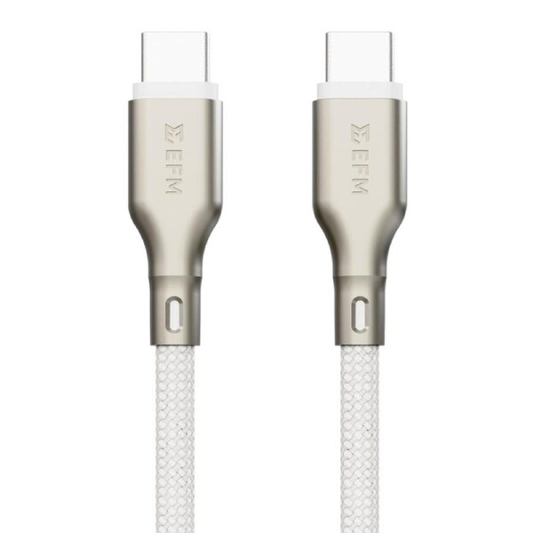 EFM 2m USB-C 140W Pro Power and Data Cable - Aramid Fibre Reinforcement, White [EFCAP2U990WHI]