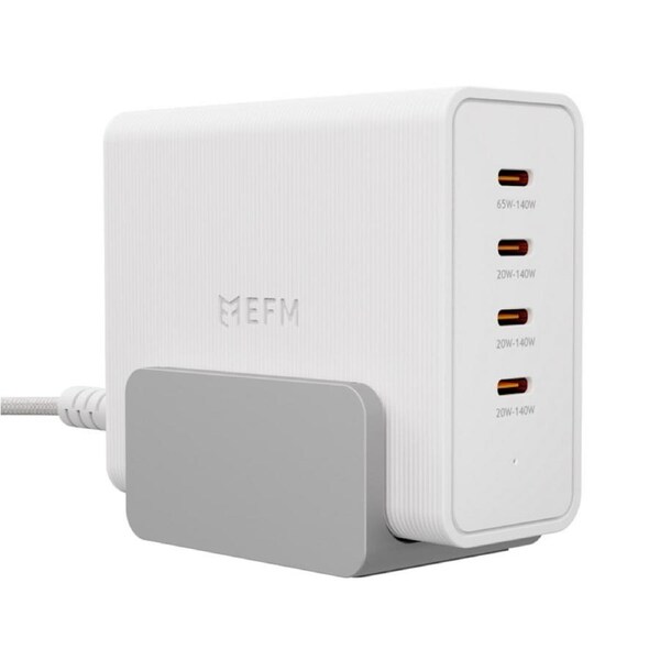EFM 4 Ports 140W Desktop Power Station - With GaN Power Delivery 3.1 and PPS [EFPD14U932WHI]