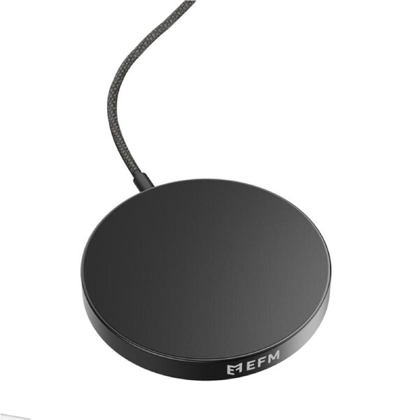 EFM Qi2 15W Wireless Charge Pad - Up To 15W Qi2 Certified Wireless Output, Black [EFWQI2U933BLA]