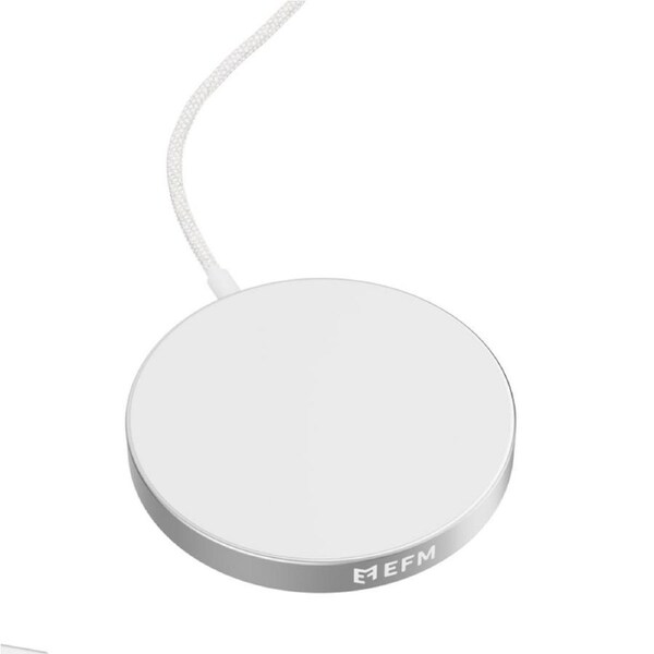 [EFWQI2U933WHI] EFM Qi2 15W Wireless Charge Pad - Up To 15W Qi2 Certified Wireless Output, White