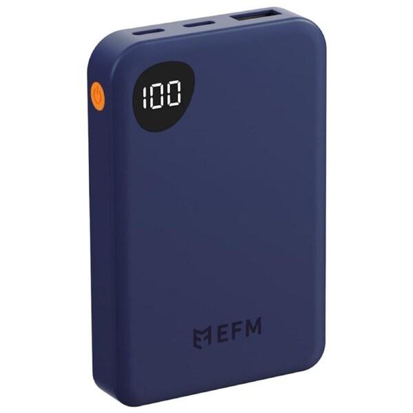 [EFPB5EU932BLU] EFM 5000mAh Essential Power Bank - With Digital Display - Blue