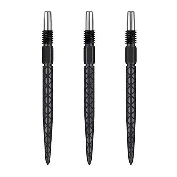 3pc Target 26mm Diamond Pro Swiss Point Accessory For Darts SP Barrels Black