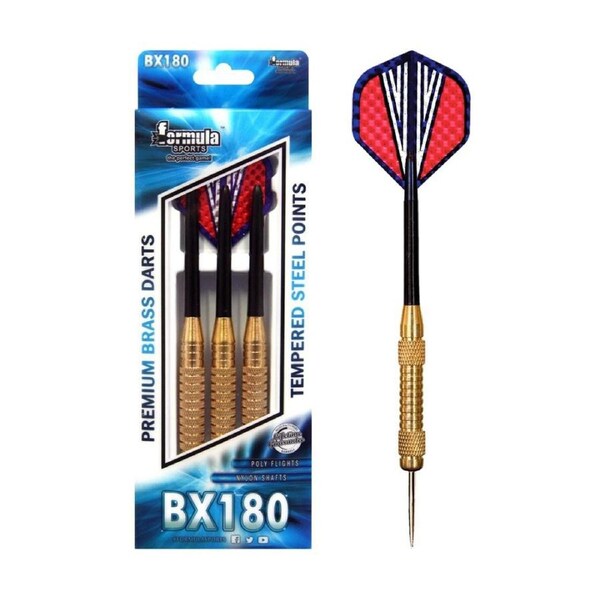12pc Formula Sports BX180 Premium 24g Brass Barrel Darts Tempered Steel Tip