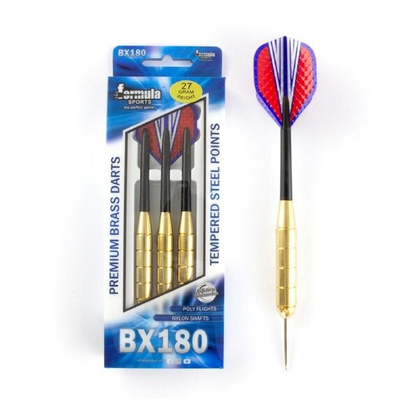 12pc Formula Sports BX180 Premium 30g Brass Barrel Darts Tempered Steel Tip