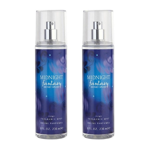 2PK Britney Spears Midnight Fantasy Body Mist Spray Fragrance 240ml For Women