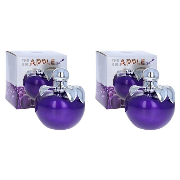 2PK The Big Apple Purple Apple EDP Eau De Parfum Spray Perfume For Women 100ml
