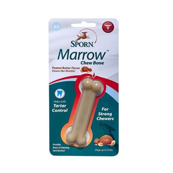 Sporn X-Small Peanut Butter Flavour Dog Marrow Bone Toy