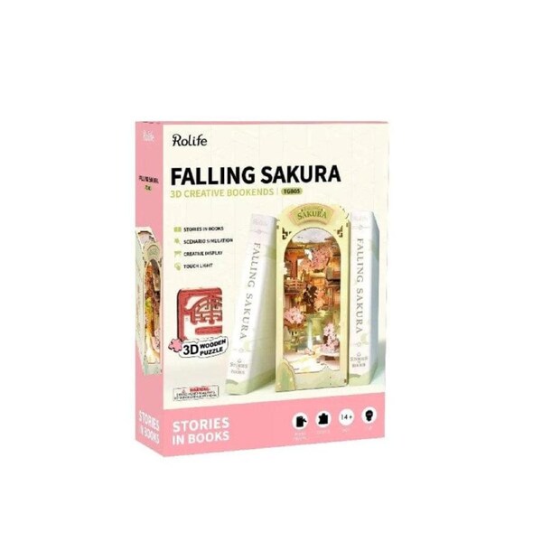 DIY Bookends - Falling Sakura