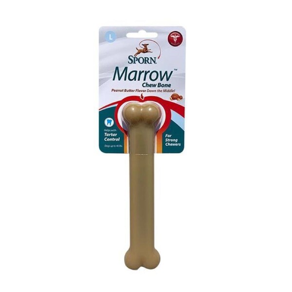 Sporn Large Peanut Butter Flavour Dog Marrow Bone Toy