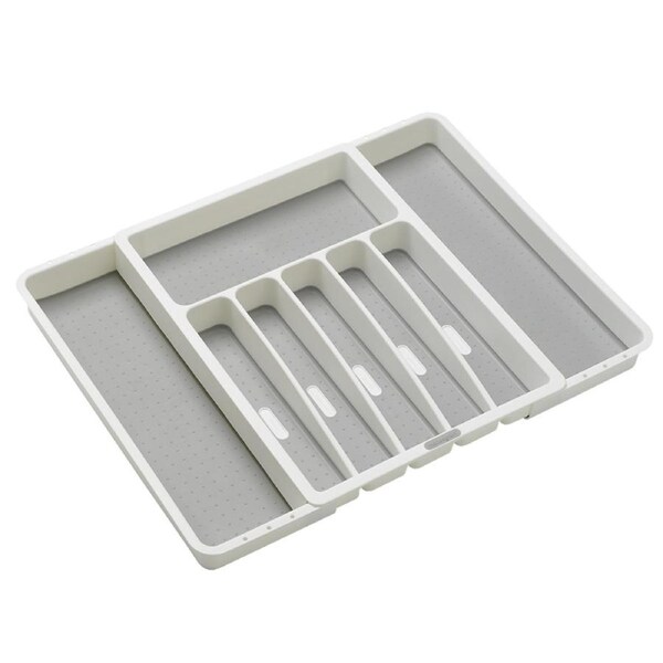 Madesmart Expandable Cutlery Tray Home/Kitchen Organiser Rect 41x5cm White