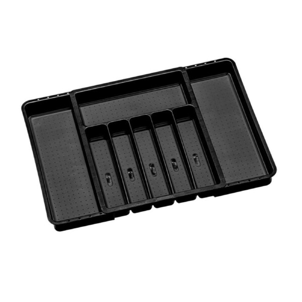 Madesmart Expandable Cutlery Tray Home/Kitchen Organiser Rect 41x5cm Carbon