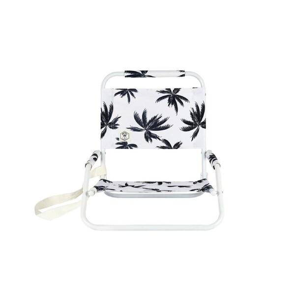 Good Vibes Outdoor Beach Chair Foldable With White Frme Havana Print 60x58x50cm