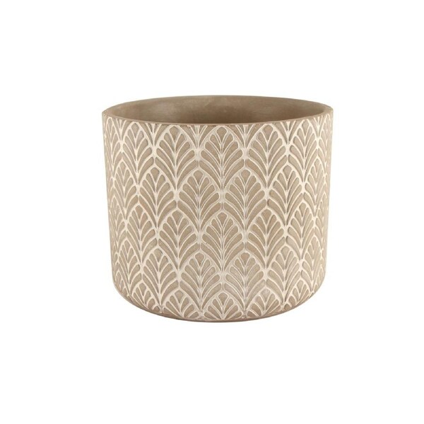 Maine and Crawford 26x22cm Loui Concrete Planters Pot Garden/Home Decor Grey