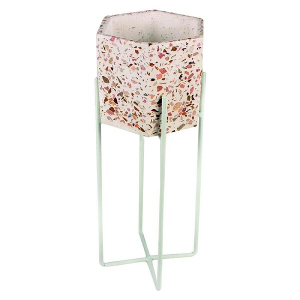Maine and Crawford 34x14cm Luca Planter Stand Display Rack Garden Decor Terrazzo