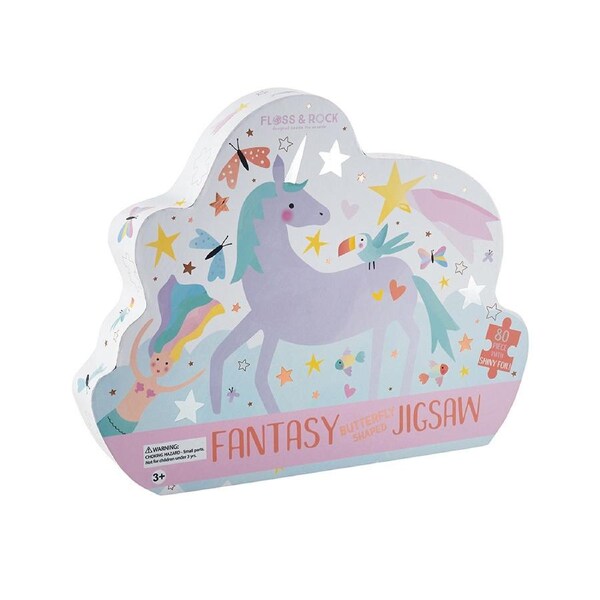 80pc Floss & Rock Shaped Jigsaw Puzzle 38x33cm Fantasy Educational Game 5+