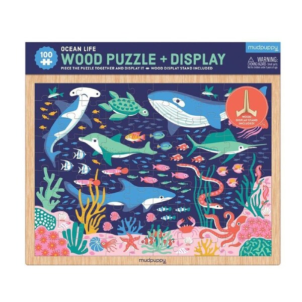 100pc Mudpuppy Jigsaw Wood Puzzle & Display 30x23cm On the Move Kids Game 3+