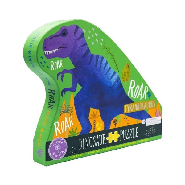 40pc Floss & Rock Shaped Jigsaw Puzzle 55x58cm Dinosaur Educational Game 3+