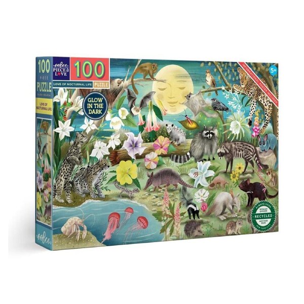 100pc eeBoo Jigsaw Puzzle Love of Nocturnal Life 61x40.6cm Learning Game 5+