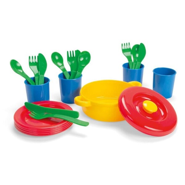 22pc Dantoy Classic Dinner Kitchen Pretend Play Kids/Children Toy Set 2y+