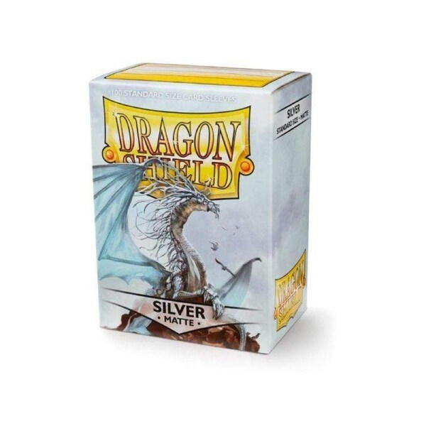 Dragon Shield Sleeves Silver Matte (100) - 63x88 mm