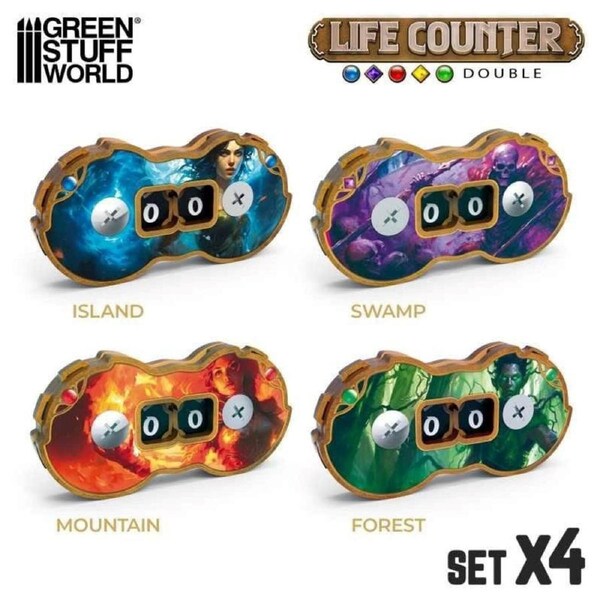 GSW - Life Counter Double (Set of 4)