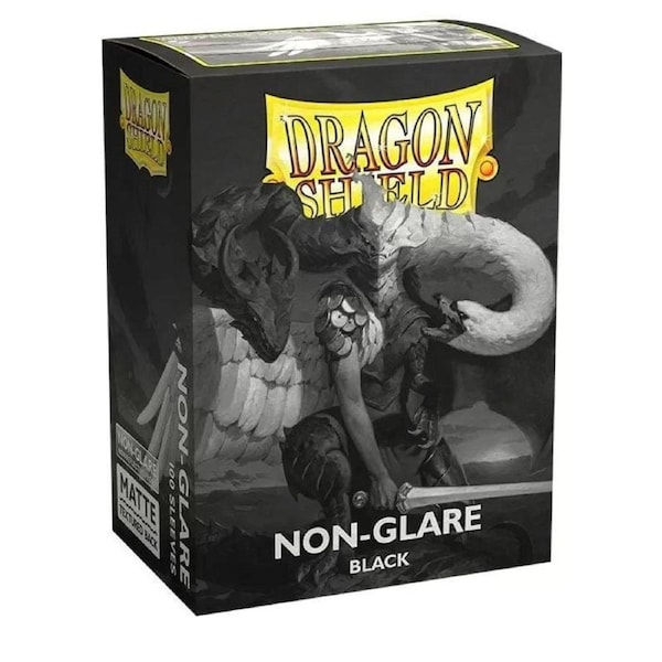 Card Sleeves - Dragon Shield - Black Non Glare Matte (100) (63x88mm)