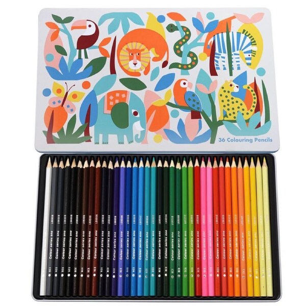 36pc Rex London Colouring Pencils School Drawing Stationery 3y+ Wild Wonders