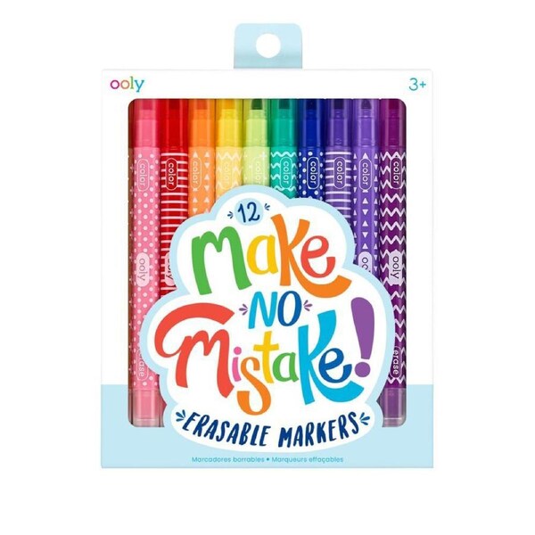 12pc Ooly Make No Mistake Erasable Markers Colouring/Drawing Stationery 3y+