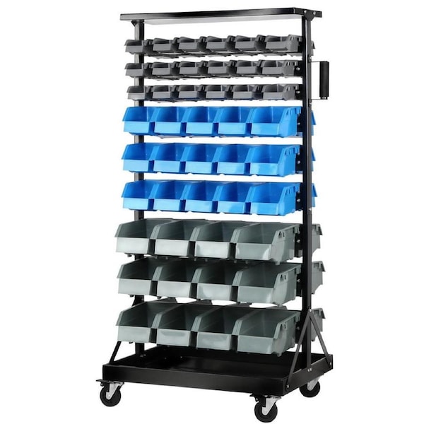 Giantz Storage Bin Rack Wall Mounted Tools Shelving Workshop Garage Organiser Model 08: 90 Bins Shelving Rack